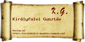 Királyfalvi Gusztáv névjegykártya