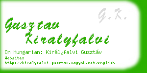gusztav kiralyfalvi business card