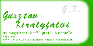 gusztav kiralyfalvi business card